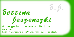 bettina jeszenszki business card